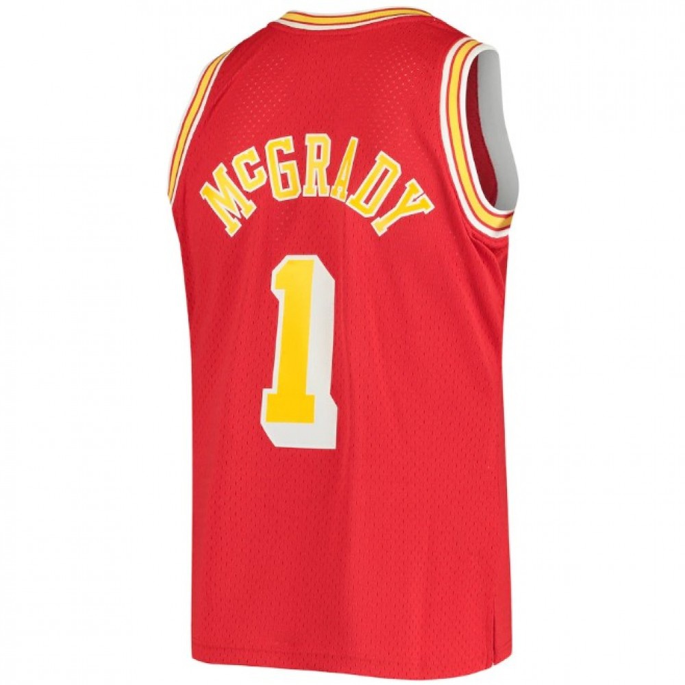 Men's Houston Rockets Tracy McGrady #1 Throwback Red 04-05 Hardwood Classics Swingman Jersey-Pro Kit Vault | Brand New 26/27 Sports Jerseys